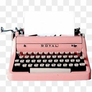 Pink Vintage Typewriter Clipart