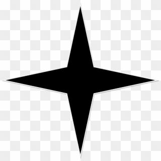 Black Star Png - Four Pointed Star Clipart
