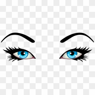 Blue Female Eyes Png Clip Art - Cartoon Girl Eyes Png Transparent Png