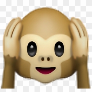 Emoji Sticker - Monkey Hear No Evil Emoji Clipart