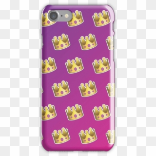 Crown Emoji Pattern Pink And Purple By Lucy Lier - Mobile Phone Case Clipart