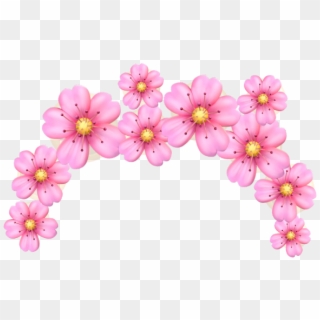 Pink Sticker - Pink Flower Emoji Crown Clipart