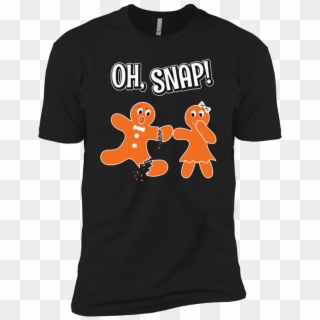 Oh Snap Gingerbread Man Christmas Shirt Premium T-shirt - Crowley Supernatural T Shirt Clipart