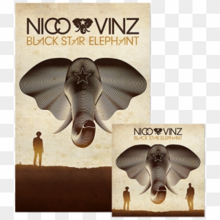 Click For Larger Image - Nico & Vinz Black Star Elephant Clipart