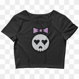 "girl Skull Emoji" Women's Crop Tee - Stop Plastic Pollution Shirt Clipart