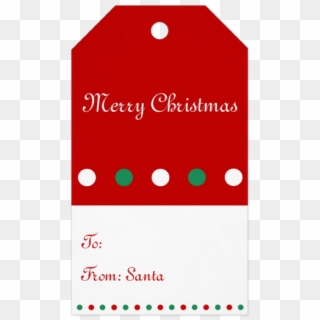 Red And White Personalized Christmas Gift Tags - Carmine Clipart