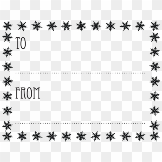 To And From Stamp With Snowflakes- Gift Tag Perfect - Freedom State Clipart