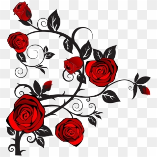 Rose With Thorns Tattoos - Climbing Rose Clip Art - Png Download