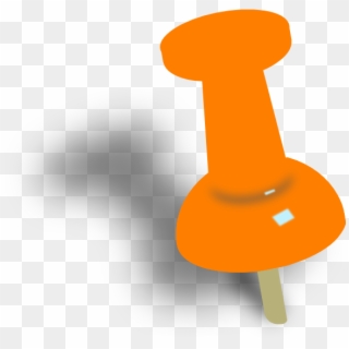 Thumbtack Clipart Chadholtz - Orange Push Pin Clipart - Png Download