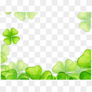 Four Leaf Luck Fourleaf - Four Leafed Clover Border Clipart
