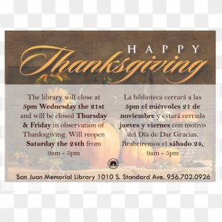 Happy Thanksgiving - Poster Clipart