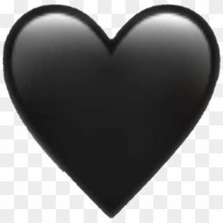 Emoji Blackheart Blackandwhite Blackpink Black Heart - Iphone Heart Emoji Png Clipart