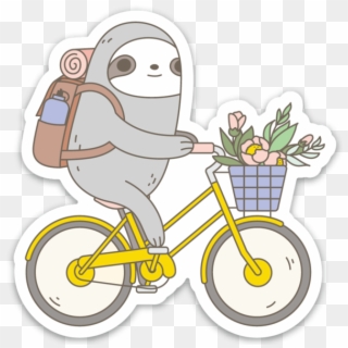 Biking Sloth Vinyl Sticker - Dodge Giga Cycle Price Clipart