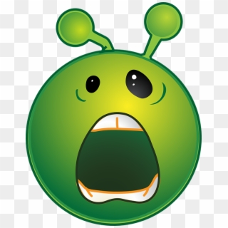 Alien, Green, Smiley, Emoticon, Scream, Shout, Angry - Alien Smiley Clipart