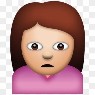 Download Sad Emoji Icon In Png Emoji Island - Sad Woman Emoji Png Clipart