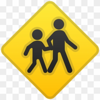 Children Crossing Icon - Traffic Sign Clipart