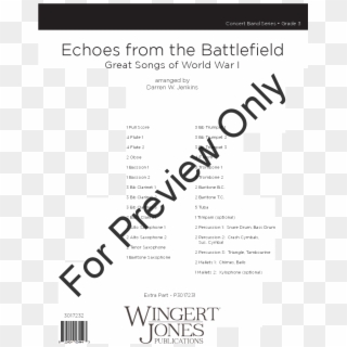 Echoes From The Battlefield Thumbnail Echoes From The - Sheet Music Clipart
