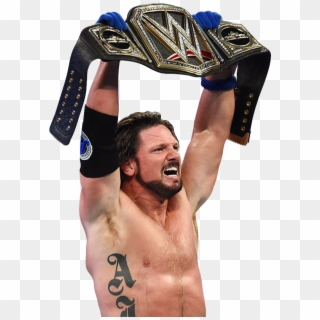 Aj Styles Wwe Champion Png , Png Download Clipart