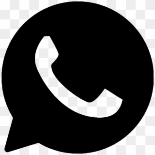 Logo Whatsapp Png Blanco - Whatsapp Logo Black Png Clipart