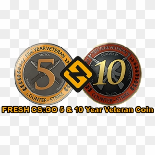 Fresh Csgo 5 & 10 Year Veteran Coin Accounts - Good Life Recordings Clipart