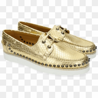 Loafers Ally 1 Metalic Scale Gold - Slip-on Shoe Clipart