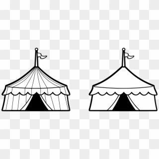 Circus Tent Jpg Free Stock - Carnival Tent Clipart Black And White - Png Download
