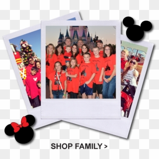 Disney Family Apparel Matching T Shirts Standing In - Christmas Clipart