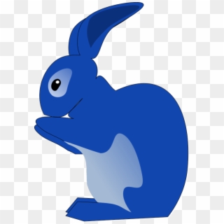 Blue Rabbit Clipart - Rabbit Clip Art - Png Download