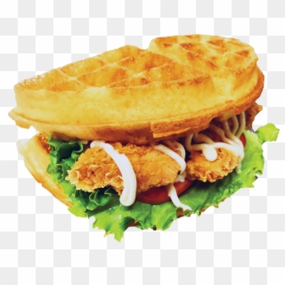 Chicken Waffle Sandwich - Chicken Waffle Sandwich Png Clipart
