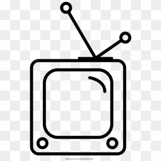 Old Tv Coloring Page - Television Dibujo Clipart