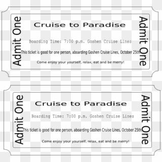 Clipart Library Library Arcade Clipart Broadway Ticket - Cruise Ticket Clipart - Png Download