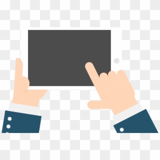 Filehand Gesture - Holding Tablet Vector Clipart