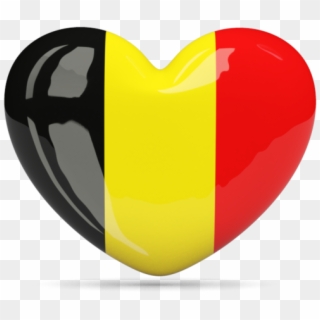 Belgium Flag Heart Icon - Belgium Flag Heart Png Clipart