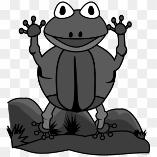 Vector Royalty Free Library Black And White Frog Clipart - Clip Art - Png Download