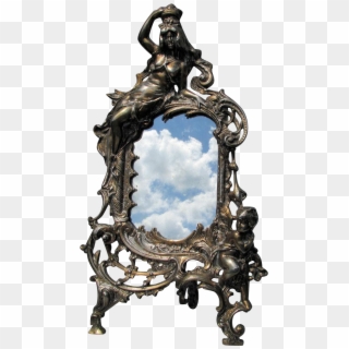 Picture Antique Or Picture Frame With Queen Cherub - Chair Clipart