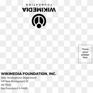 Wikimedia Foundation Brand Remittance Envelope Front - Wikimedia Foundation Clipart