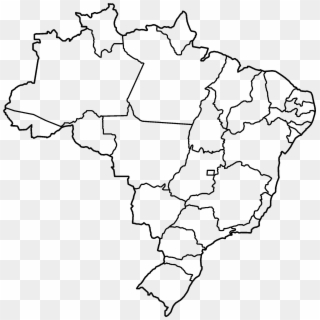 Outline Map Of Brazil With States With File Brazil - Blank Map Of Brazil States Clipart