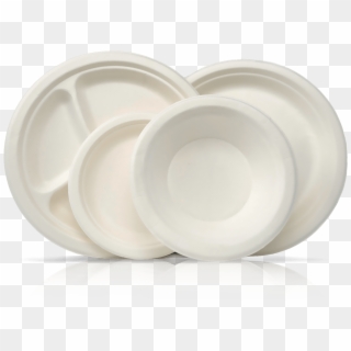 Biodegradable Divided Plate - Disposable Plates With Bowl Clipart