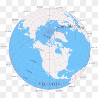 An Image Of Parallels And Meridians - Globe Clipart