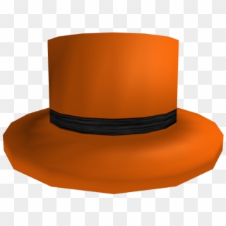 Black Banded Orange Top Hat - Cowboy Hat Clipart