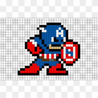 Capitão America Pixel Art Clipart
