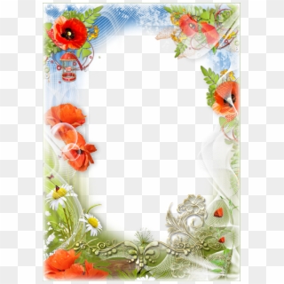 Abstract Floral Frame Png - Transparent Png Photo Frame Clipart