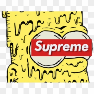 Drawn Logo Supreme - Supreme Wallpaper Bart Simpson Clipart
