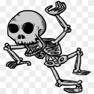 Running Skeleton Cliparts - Cartoon - Png Download