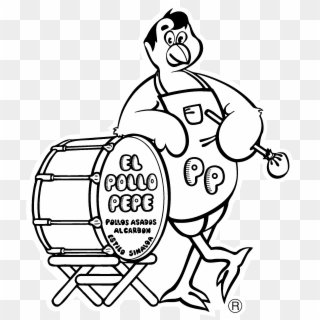 Il Pollo Pepe Logo Black And White - Pollo Pepe Clipart