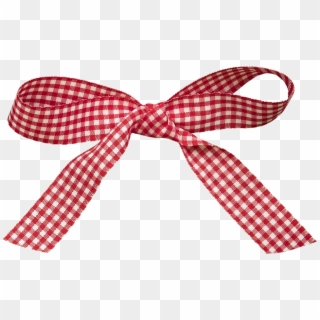 Bow, Check, Christmas, Country Christmas, Loop, Ribbon - Red And White Checkered Bow Clipart - Png Download