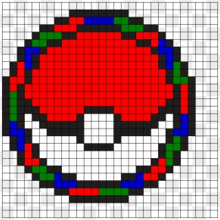Pokemon Dreamcatcher Perler Bead Pattern - Smash Bros Logo Pixel Art Clipart