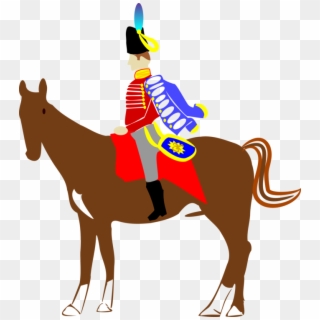 Military Horse - British Soldier On A Horse Clipart