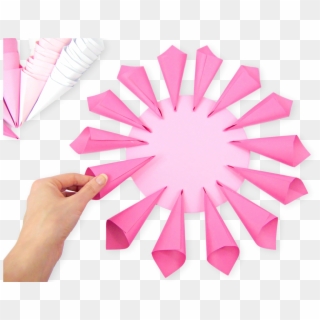 Beginning With Your Larger Cones Made From The - Paper Dahlia Flower Step By Step Clipart