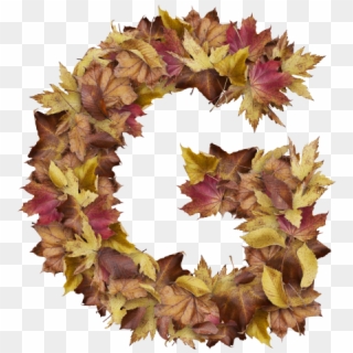 Letter G From Dry Leaves - Sweet William Clipart